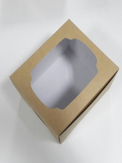 กล่องเค้ก 2 ชิ้น กล่องเค้ก กล่องขนม กล่องเบเกอรี่ กล่องคัพเค้ก สีคราฟท์หน้าขาวหลังน้ำตาล ขนาด 13x15.2x10 ซม. ราคา 170 บาท (20ใบ/แพ็ค)