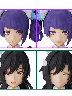 Bandai 30MS Option Hair Style & Face Parts Set (Mamimi Tanaka / Sakuya Shirase) 4573102674470 (Plastic Model)
