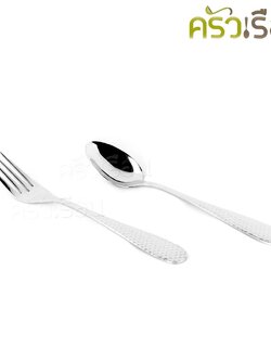 Double Apples ช้อนส้อม สเตนเลส สั้น No.055 18 ซม. 1 คู่