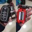 เคสโลหะเคฟล่ารีโมทรถ Toyota Fortuner GR Sport แบบ 2 ชั้น รุ่นถอดกุญแจในรีโมทได้ (Black Red Kevlar Alloy & Silicone Sleeve) Toyota Key Sets Model Fortuner Legender