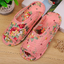 รองเท้าวินเทจ รองเท้าใส่ในบ้าน Slipper สีชมพูโอลโรส ลายกุหลาบ