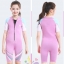 ชุดว่ายน้ำเด็กควบคุมอุณหภูมิ ป้องกันหนาว ป้องกันรังสี UV bodysuit แขนสั้นขาสั้น ซิปหน้า