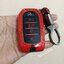 เคสโลหะเคฟล่ารีโมทรถ Toyota Fortuner GR Sport แบบ 2 ชั้น รุ่นถอดกุญแจในรีโมทได้ (Black Red Kevlar Alloy & Silicone Sleeve) Toyota Key Sets Model Fortuner Legender