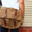 กระเป๋าสะพายข้าง Vintage Style สีน้ำตาลเข้ม B087
