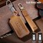 เคสรีโมทรถ Mitsubishi Pajero 2022 งานหนังม้า พรีเมียมเกรด Premium Grade Hallmo HANDMADE ทรงคลาสสิค (Horse Leather Key Case Key Sets ; Model Mitsubishi Pajero (Sport), Xpander, Mirage, Attrage, Triton Smart Key แบบ 2 และ 3 ปุ่ม