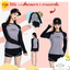 ชุดว่ายน้ำเด็กโต ชุดว่ายน้ำผู้ใหญ่ ชุดว่ายน้ำเด็กเสื้อแขนยาว ชุดว่ายน้ำเด็กกางเกงขาสั้น ชุดว่ายน้ำเด็กผู้หญิงมีฟองน้ำ