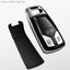 เคสรีโมทรถยนต์ Audi (TPU Key Cover with Colorful PC Push button Guard) New Audi Smart Key สมาร์ทคีย์