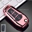 กรอบเคสกุญแจรีโมทรถยนต์ Ford Premium Grade แบบใหม่ 2020 (New VIP Key Shell, TPU Key Cover with Colorful PC Push button Guard) Ford Key Case All New Ford Ranger, Everest 2015-18 Key 2-3 ปุ่ม