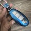 เคสโลหะอัลลอยรีโมทรถ Nissan Kicks e POWER 2022 แบบ 2 ชั้น (Double-Layer Metal Aluminum Alloy Key Cover with transparent push button Guard 360)