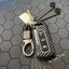 เคสกุญแจรถมอเตอร์ไซต์ Honda PCX ADV ลายเคฟล่า สมาร์ทคีย์ 2021 (ABS Key Cover with Colorful Silicone Push button Guard) ABS Honda Carbon Fiber Black PCX, Forza, Click 150i Car Key Shell Bag