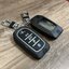 เคสรีโมทรถสีดำด้าน Toyota Fortuner GR Sports Legender (Alloy Silicone Key Cover with Silicone Push button Guard) Toyota Key Sets Model Fortuner Legender GR Sports สามารถถอดกุญแจในรีโมทได้