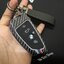 เคสรีโมทรถ BMW ทรงใบไม้ ลายเคฟล่าโลหะอัลลอย (Alloy Luminescence 3D Silicone Push button Guard) Key Sets BMW Key Sets G30 530e m sport,330e m sport,2018-New 5 Series 525, 530Li, X3, X, X5, X6