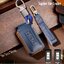 เคสรีโมทรถ Mitsubishi Pajero 2022 งานหนังม้า พรีเมียมเกรด Premium Grade Hallmo HANDMADE ทรงคลาสสิค (Horse Leather Key Case Key Sets ; Model Mitsubishi Pajero (Sport), Xpander, Mirage, Attrage, Triton Smart Key แบบ 2 และ 3 ปุ่ม