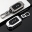 กรอบเคสโลหะกุญแจรถ Honda City Hard Case 360 องศา (Alloy Silicone Key Cover with Silicone Push button Guard) Honda Key Sets Model Jazz, City 2014-2019 พับข้าง 2 และ 3 ปุ่ม Metal Protective Case Zinc Alloy