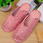 รองเท้าวินเทจ รองเท้าใส่ในบ้าน Slipper งานผ้าล้วนรุ่นบางเบา สีชมพูนู๊ดลายสก๊อต