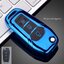 กรอบเคสกุญแจรีโมทรถยนต์ Ford Premium Grade แบบใหม่ 2020 (New VIP Key Shell, TPU Key Cover with Colorful PC Push button Guard) Ford Key Case All New Ford Ranger, Everest 2015-18 Key 2-3 ปุ่ม