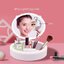 กล่องเก็บเครื่องสำอางเปิดได้ 120 องศา พร้อมกระจกพร้อมไฟ LED 3 สี แบบพกพา (Led Makeup Mirror Storage Box One with Light Desktop Three-Color Fill Light Portable Gift Mirror)