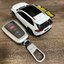 เคสโลหะสองสีดำเงิน รีโมทรถ Toyota Cross GR Sport 2022 Camry, Altis, CHR 2022 แบบ 2 ชั้น แบบด้าน สามาถดึงกุญแจสำรองในรีโมทได้ (Double-Layer Metal Aluminum Alloy Key Cover with transparent push button Guard 360) Toyota GR Sports