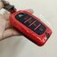 เคสโลหะเคฟล่ารีโมทรถ Toyota Fortuner GR Sport แบบ 2 ชั้น รุ่นถอดกุญแจในรีโมทได้ (Black Red Kevlar Alloy & Silicone Sleeve) Toyota Key Sets Model Fortuner Legender