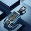 เคสโลหะรีโมทรถบีเอ็มดับเบิ้ลยู BMW LCD Screen 2022 New Design แบบ 2 ชั้น (Double-Layer Metal Aluminum Alloy Key Cover with transparent push button Guard 360) BMW Key Case 7 Series 740 , 6 Series GT Car, Smart New 5 Series 530i x3 LCD Screen Car Key Case ป