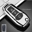 กรอบเคสกุญแจรีโมทรถยนต์ Ford Premium Grade แบบใหม่ 2020 (New VIP Key Shell, TPU Key Cover with Colorful PC Push button Guard) Ford Key Case All New Ford Ranger, Everest 2015-18 Key 2-3 ปุ่ม
