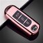 กรอบ เคสกุญแจรีโมทรถยนต์ MAZDA มาสด้า (Colorful Case, TPU Key Cover with PC Push button Guard) Mazda Key Sets 2, 3, CX3, CX5, CX7, CX30, All new SkyActiv 2 และ 3 ปุ่มสมาร์ทคีย์ Smart Key แบบ 2 ปุ่มและ 3 ปุ่ม