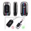เคสโลหะรีโมทรถ Honda กุญแจพับข้าง Folding Key Case Full Package 2021 (Alloy Up Grade Luminescence 3D Silicone Push button Guard) Honda Key Sets Model Jazz, City 2014-2019 พับข้าง 2 และ 3 ปุ่ม Metal Protective Case Zinc Alloy