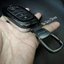 เคสโลหะสองสีดำเงิน รีโมทรถ Toyota Fortuner Legender 2022 แบบ 2 ชั้น มีแบบเงาและแบบด้าน สามาถดึงกุญแจสำรองในรีโมทได้ (Double-Layer Metal Aluminum Alloy Key Cover with transparent push button Guard 360) Toyota Model Fortuner