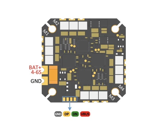 DeepSpace TALOS F722AIO BL32-40A Flight Control ESC All-in-One 4-6S For FPV Freestyle Drones อุปกรณ์โดรน Drone image 9 DeepSpace TALOS F722AIO BL32-40A Flight Control ESC All-in-One 4-6S For FPV Freestyle Drones อุปกรณ์โดรน Drone image 9