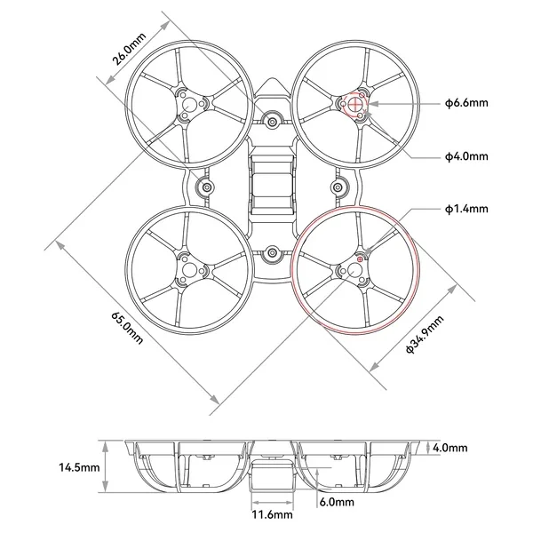 [A65] Betafpv Meteor65 Air Brushless Whoop Frame อุปกรณ์โดรน Drone เฟรมจิ๋ว image 7