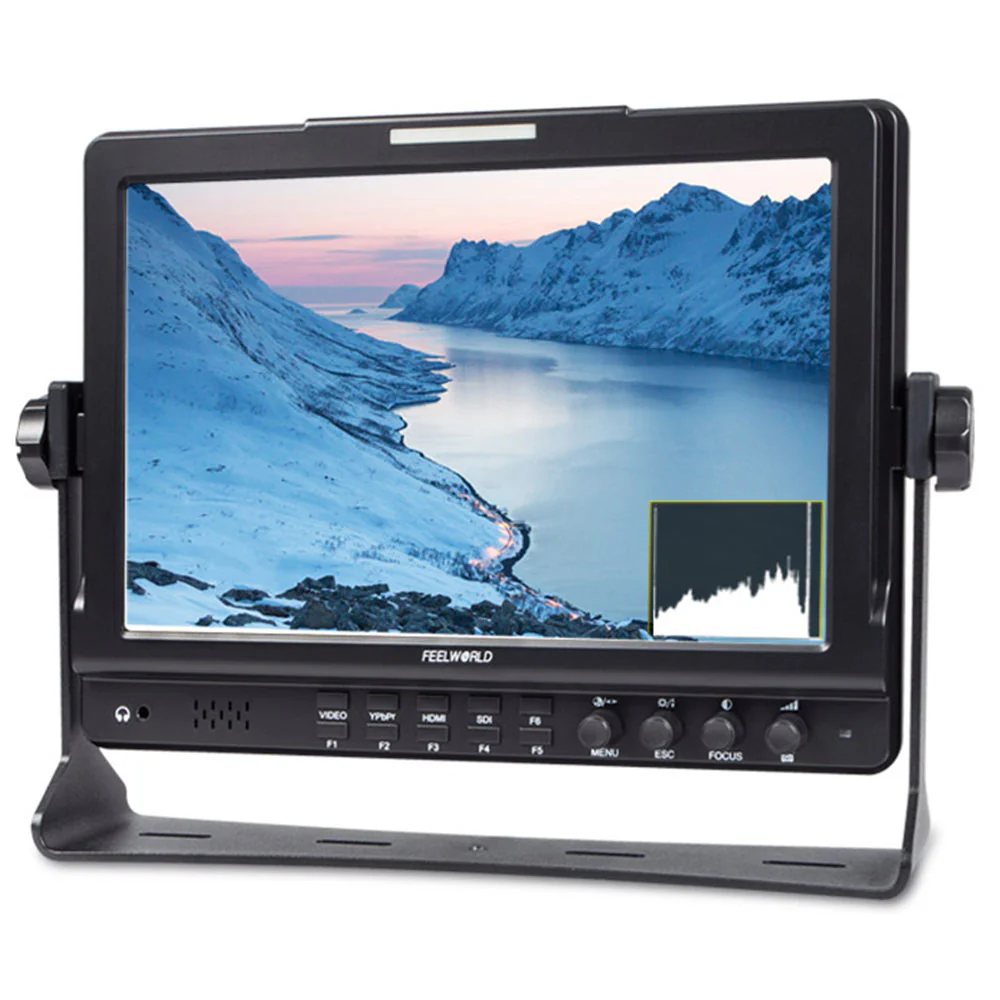 FEELWORLD FW1018SPV1 10.1 SDI กล้อง DSLR Field Monitor พร้อม Peaking Histogram Exposure 1920x1200
