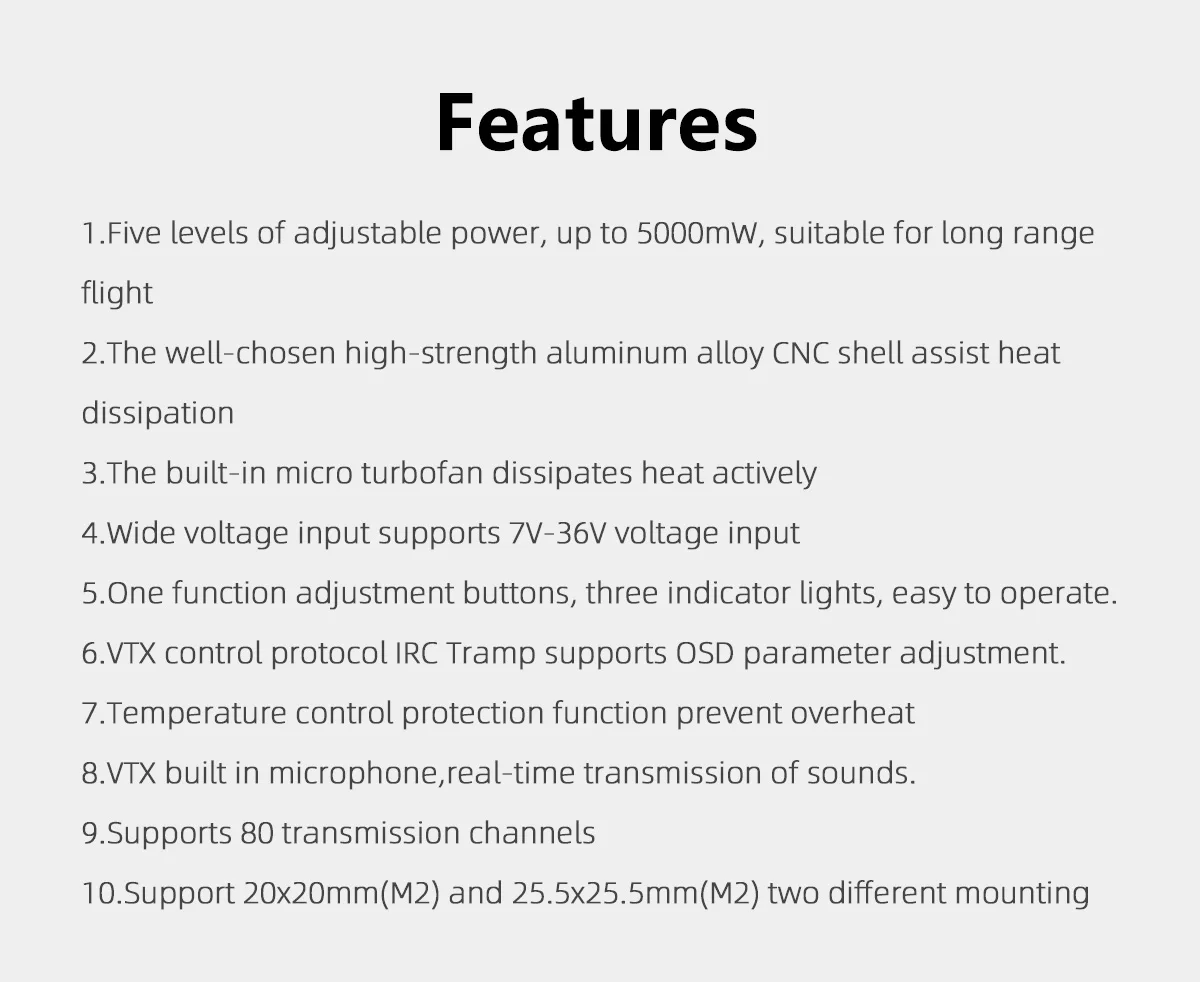 GEPRC MATEN 5.8G 5W VTX PRO อุปกรณ์โดรน Drone