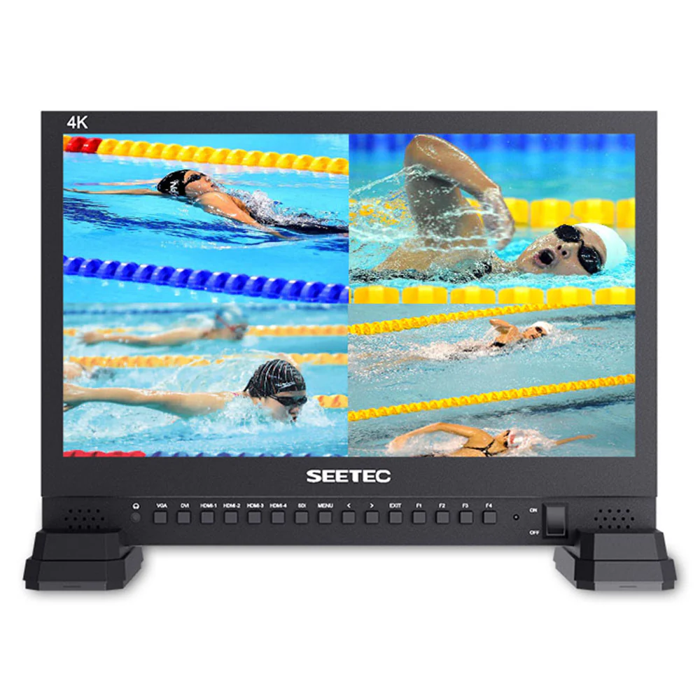 SEETEC 4K156-9HSD จอภาพ 15.6 นิ้ว 4K UHD สำหรับ Director และ Broadcast พร้อม 3G-SDI และ 4x HDMI Multi-Input Quad Display