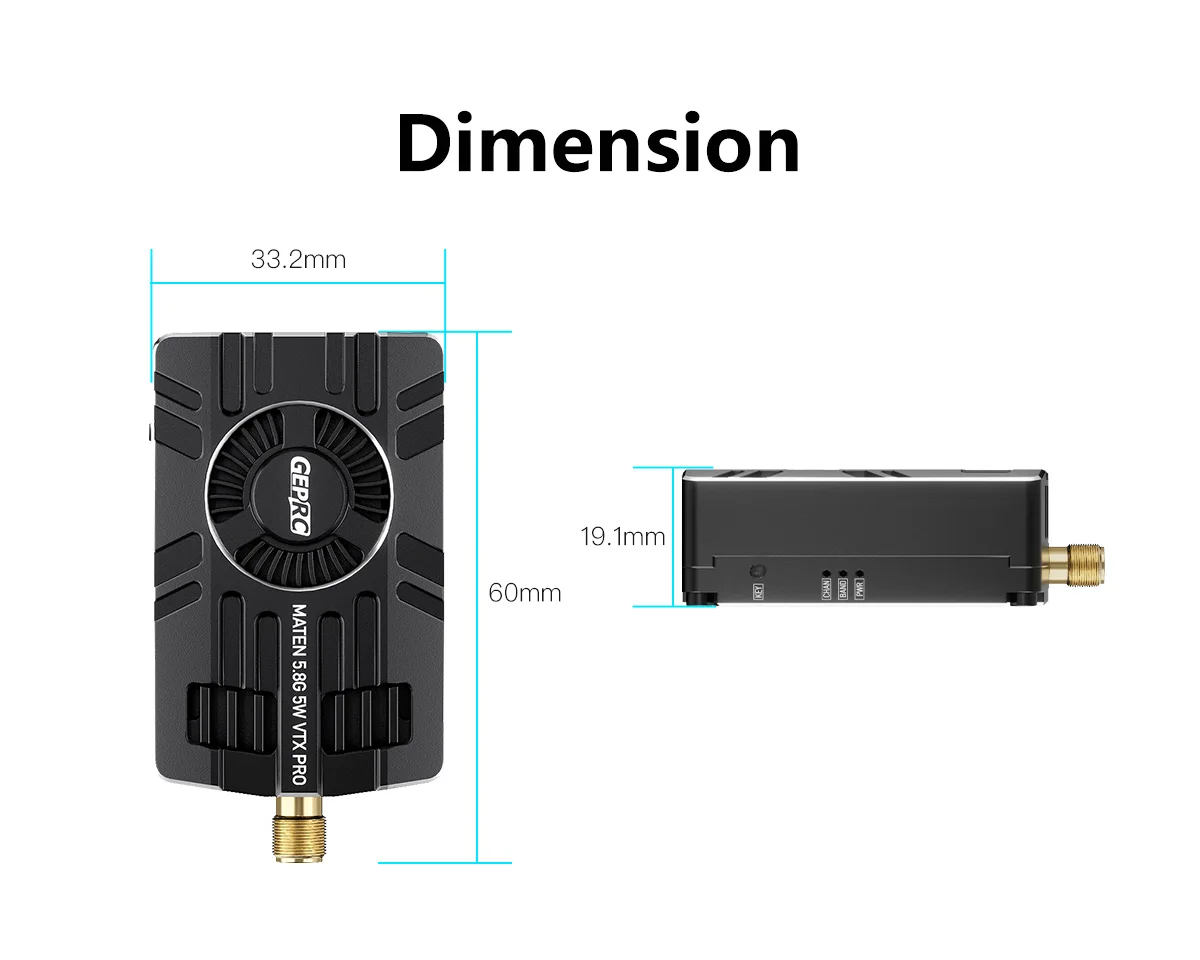 GEPRC MATEN 5.8G 5W VTX PRO อุปกรณ์โดรน Drone